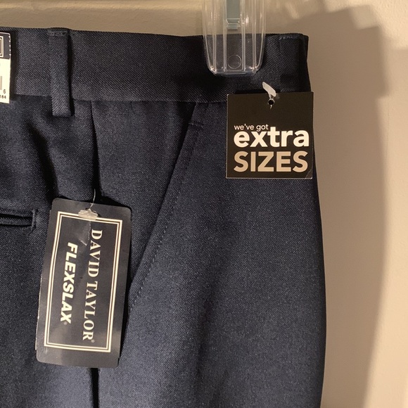 David Taylor Pants Nwt David Taylor Flexslax Navy Blue Dress Pants